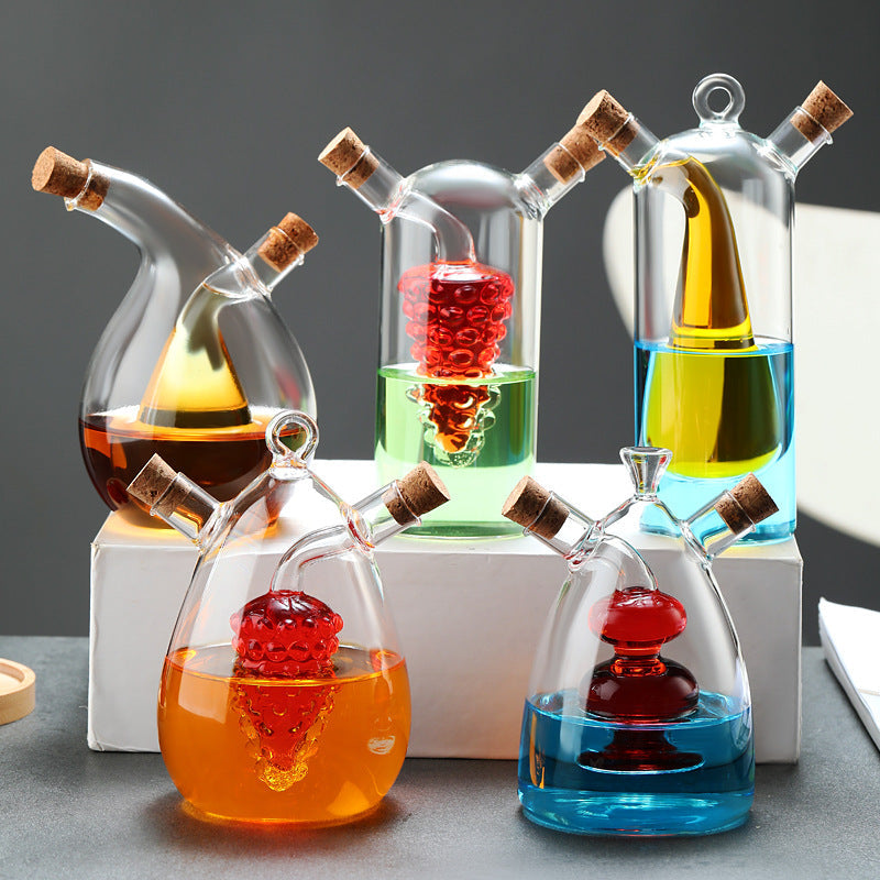 Borosilicate Glass Oil & Vinegar Dispenser – Fine Spout Seasoning Bottle