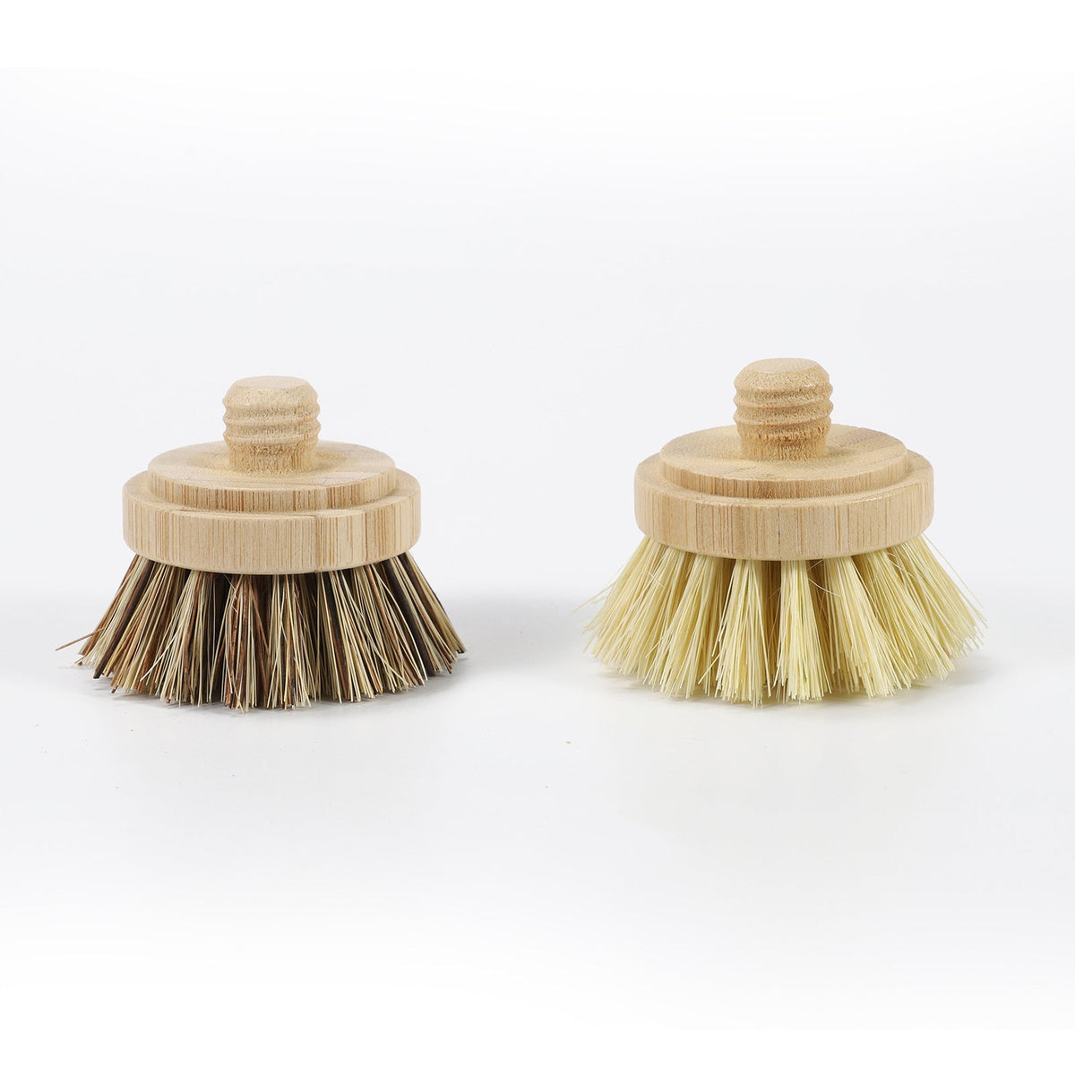 Bamboo Replacement Dish Brush Head – Sisal Bristle Kitchen Scrubber Refill