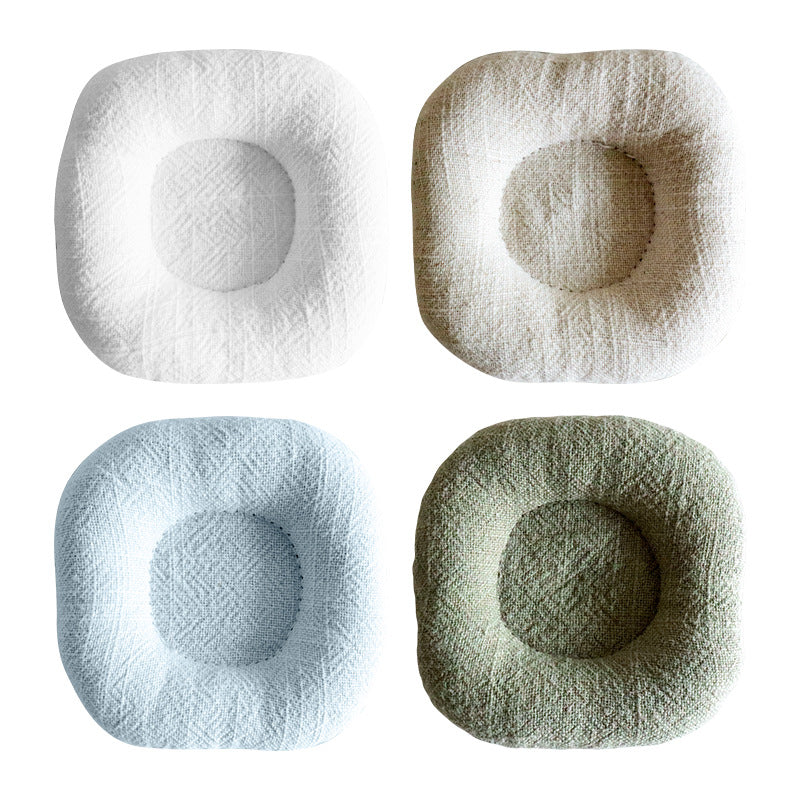 Padded Cotton Linen Coaster, Handmade Tea Cup Mat