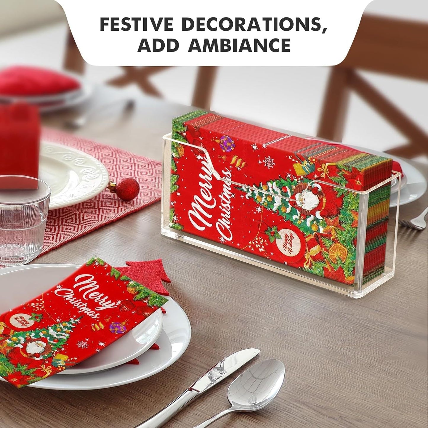 Clear Acrylic Napkin Holder – Modern Countertop Tissue Organizer