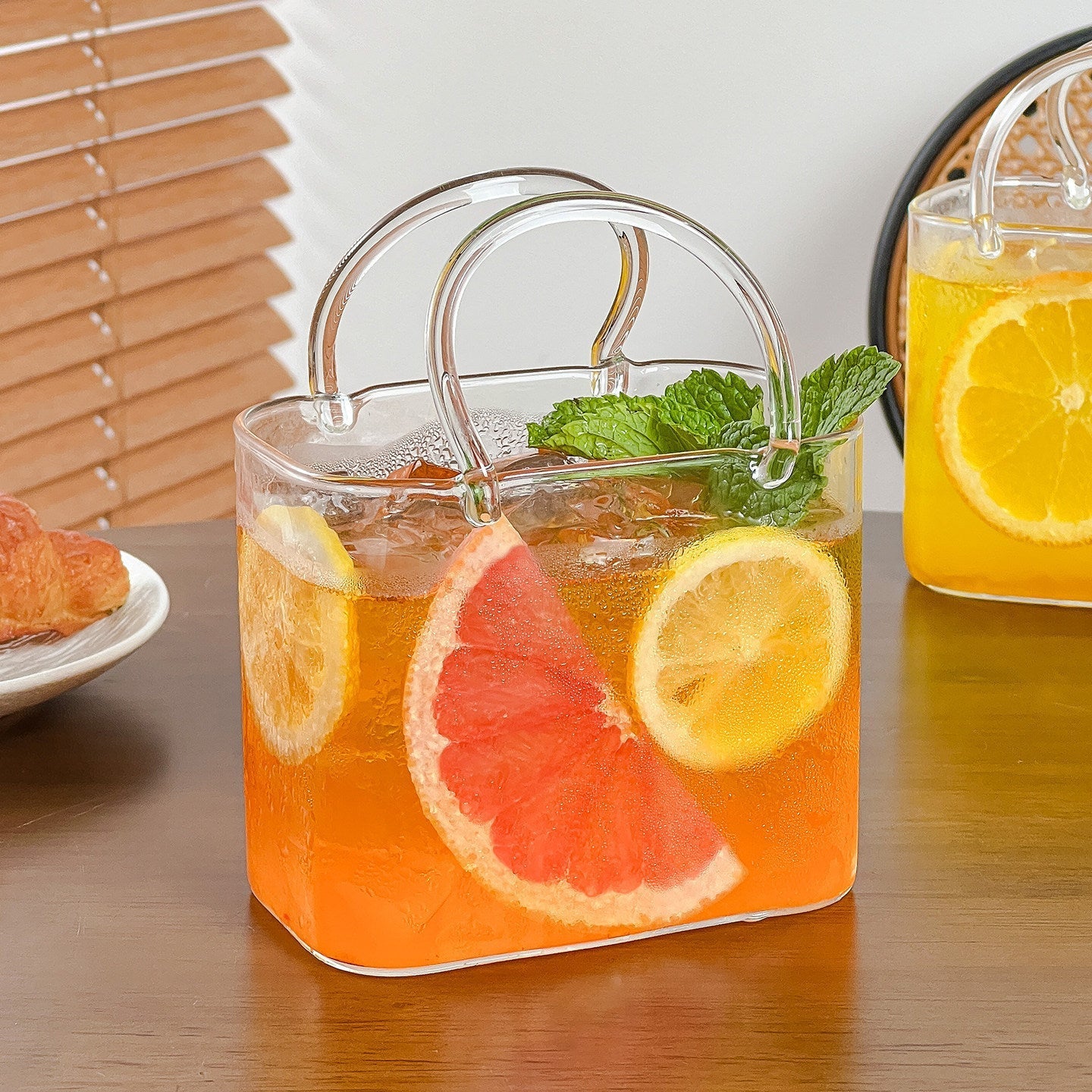Novelty Handbag Glass Cup – Transparent Beverage & Cocktail Glass