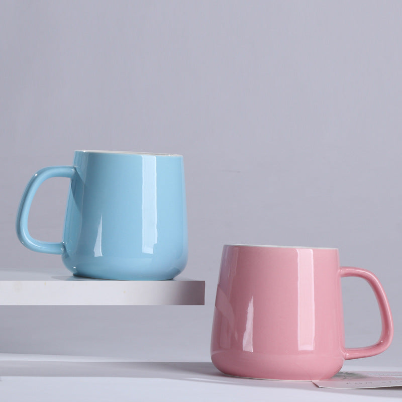 Ceramic Coffee Mug – 450ml Minimalist Glossy Coffee & Tea Cup with Handle