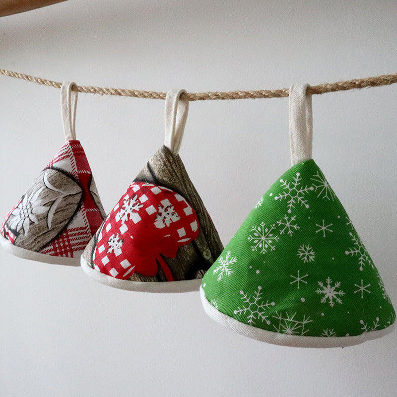 Fabric Pot Lid Cover, Triangular Heat-Resistant Handle Holder