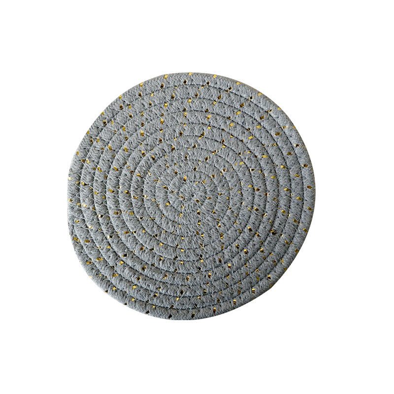 Handwoven Cotton Rope Trivet, Multi-Purpose Kitchen Table Mat & Heat Resistant Coaster