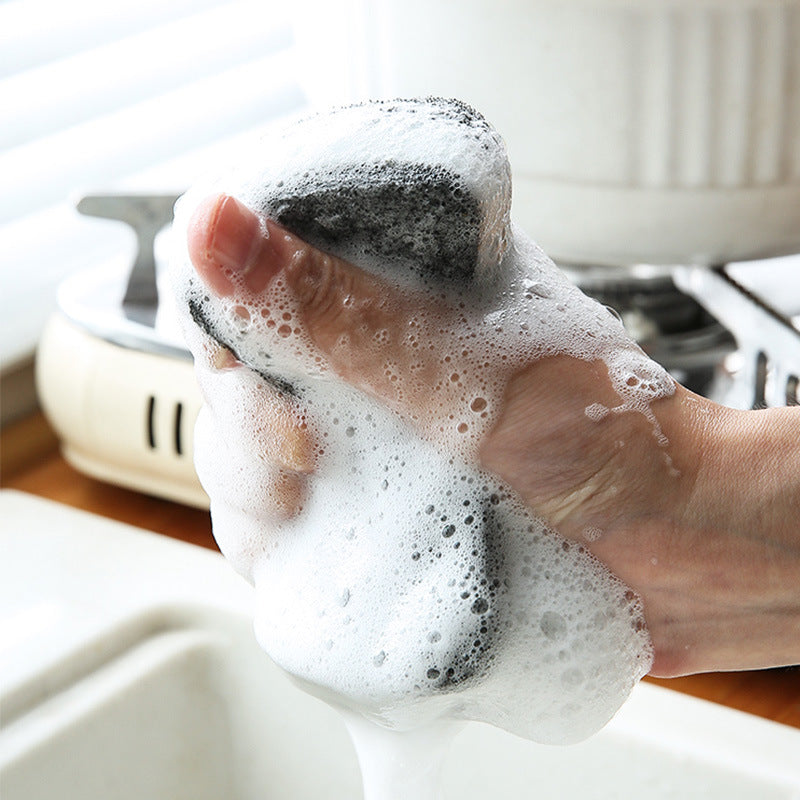 White Cleaning Sponges – 5-Pack Rectangular Household Cleaning Pads for Kitchen and Bathroom
