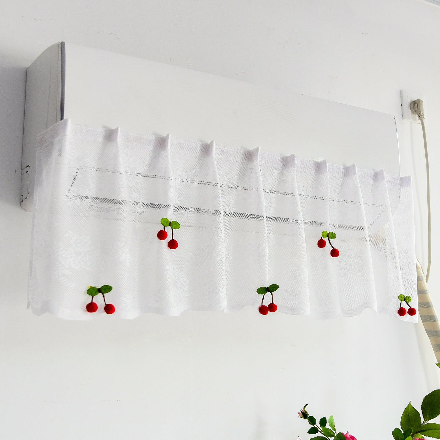 Lace Air Conditioner Deflector Curtain, Anti Direct Airflow Cover
