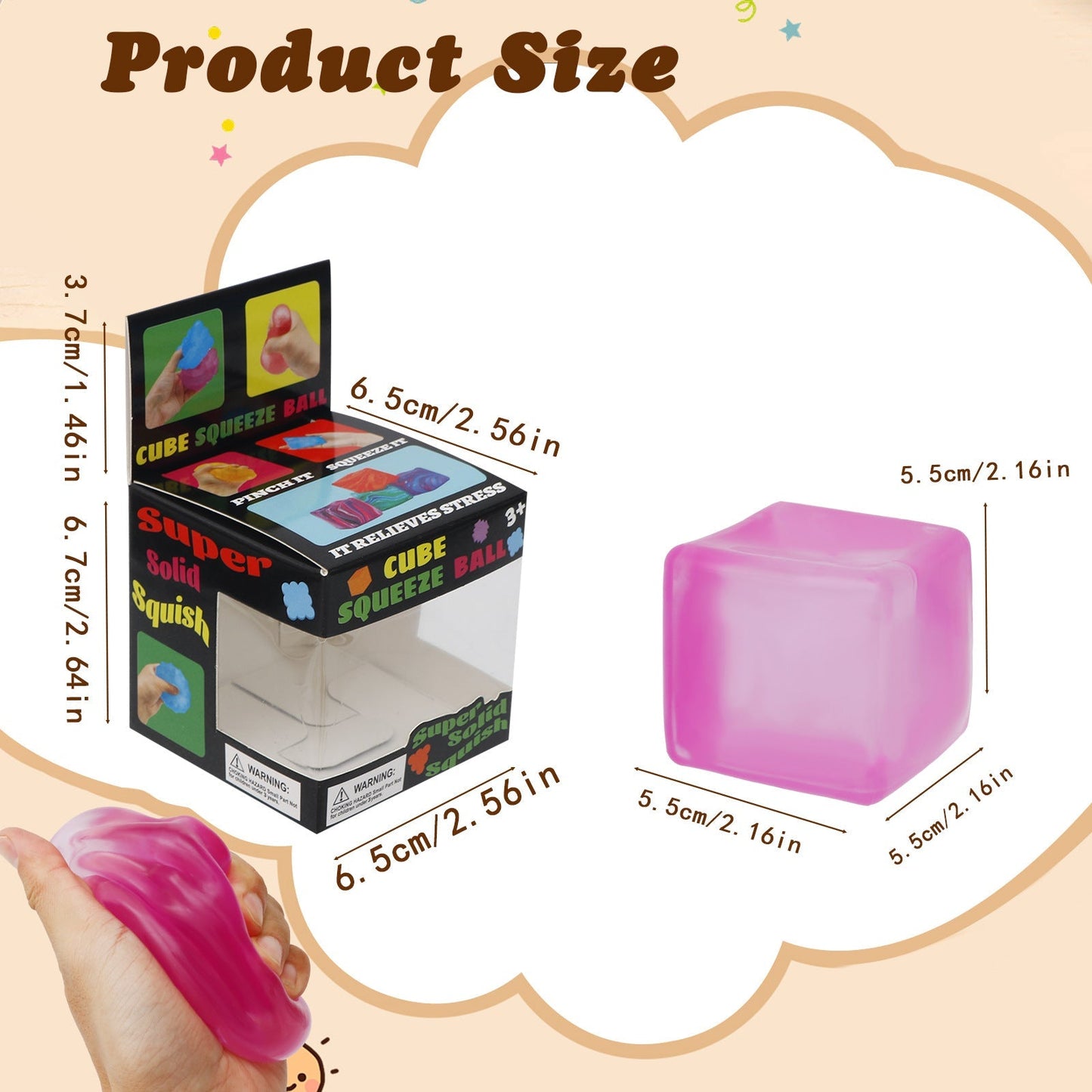 Candy Cube Squishy Toy – Slow Rising Stress Relief Sensory Fidget