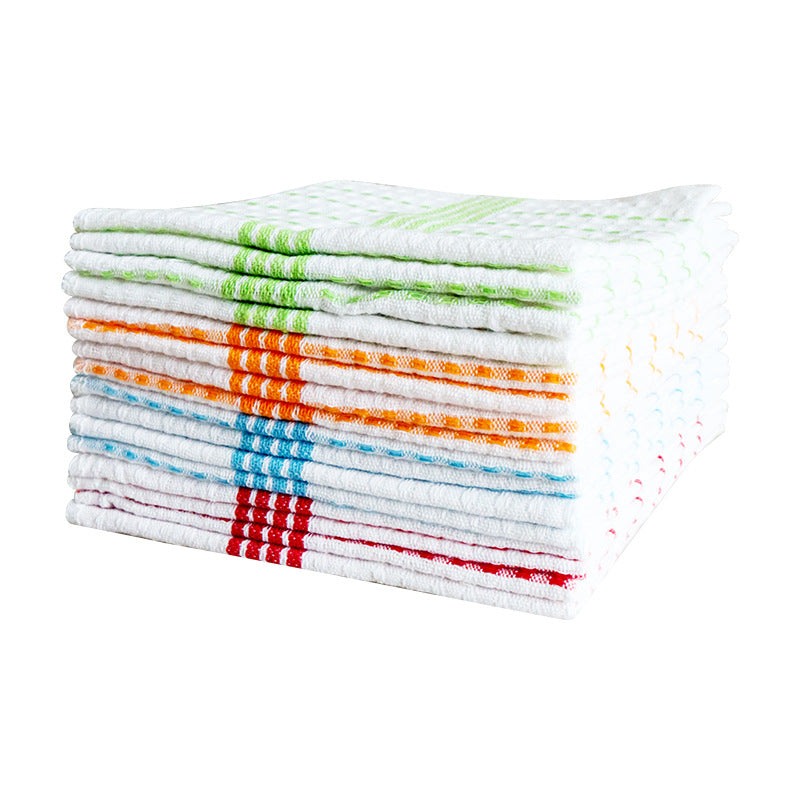 Cotton Waffle Dish Cloths, 4-Pack Kitchen Cleaning Towel Set