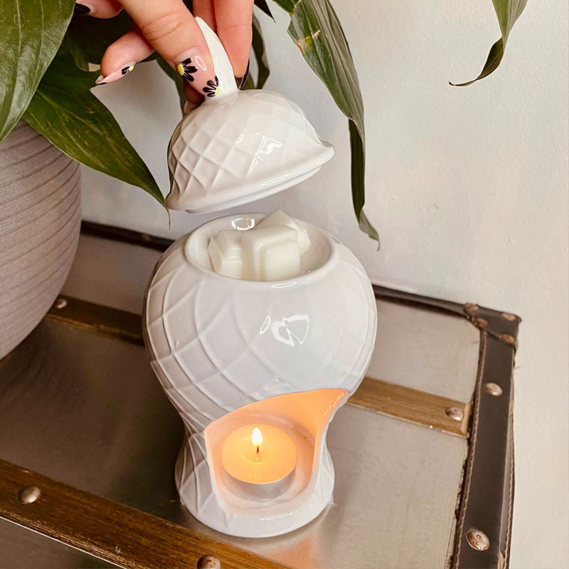 Ceramic Wax Melt Warmer – Essential Oil & Candle Burner