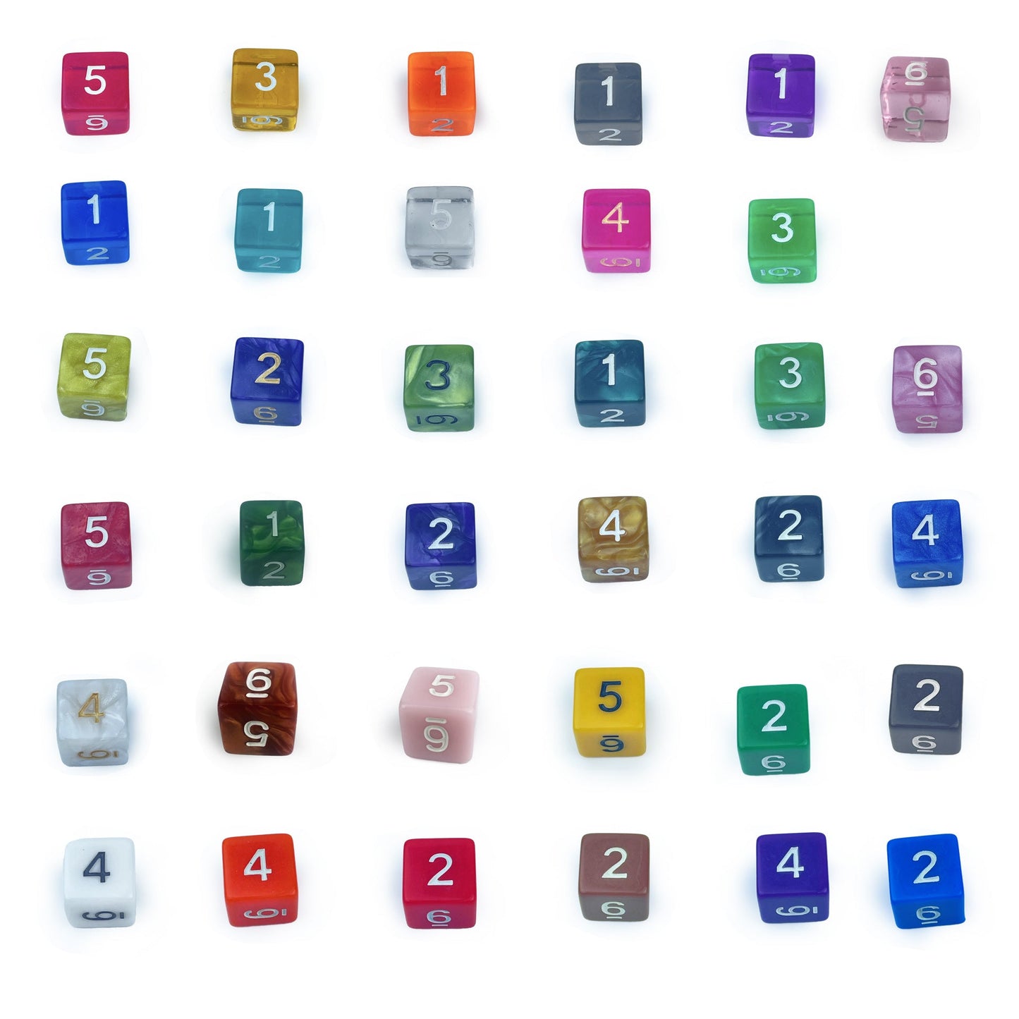 Acrylic D6 Dice Set for RPG, DND, COC & Tabletop Games