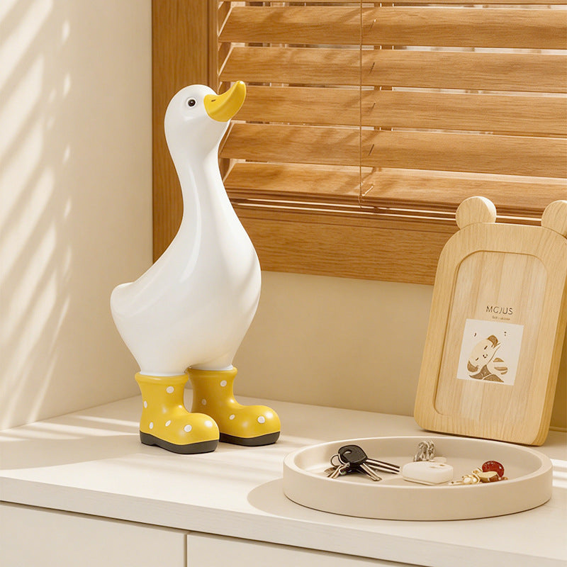 Resin Goose Figurine – Garden & Entryway Decorative Accent