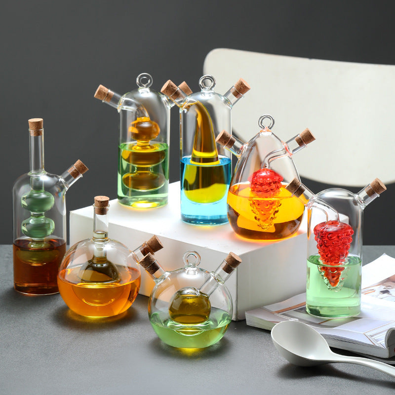 Borosilicate Glass Oil & Vinegar Dispenser – Fine Spout Seasoning Bottle