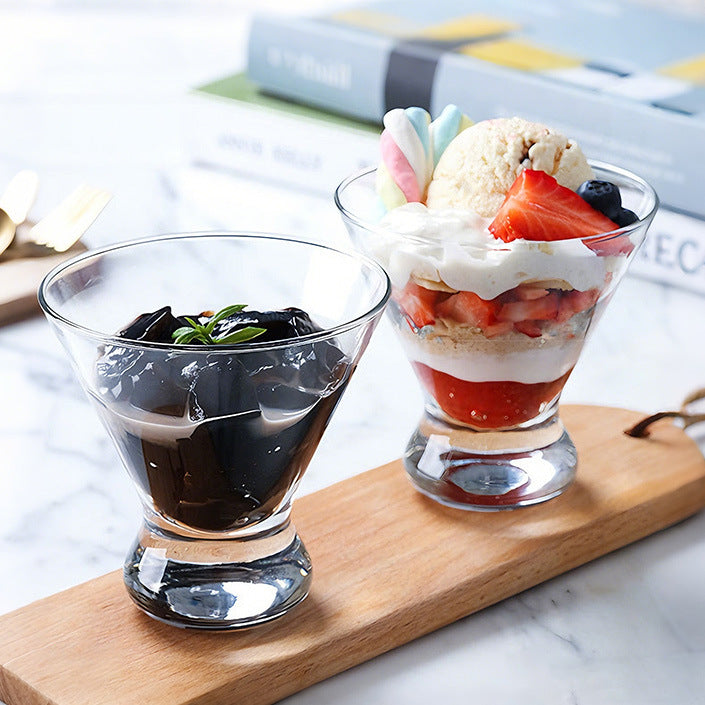 Nordic Glass Dessert Cup – Ice Cream, Yogurt & Sundae Bowl