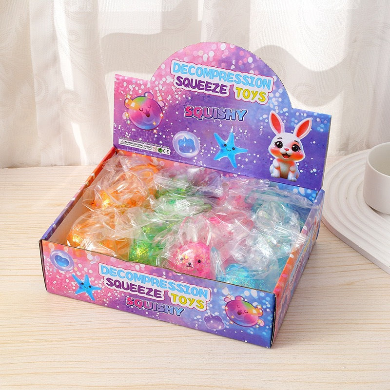 Malt Syrup Animal Squishy Toy – Glitter Cat Paw Stress Relief Fidget Toy