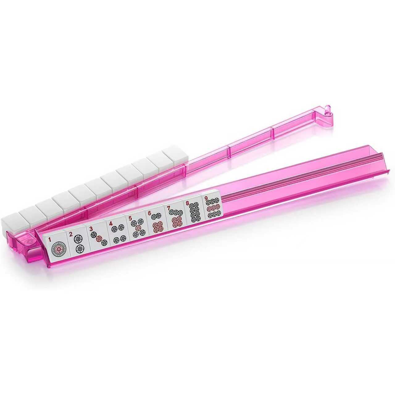 Thickened Mahjong Push Rack – 18 Inch Portable Transparent Tile Ruler for American Mahjong
