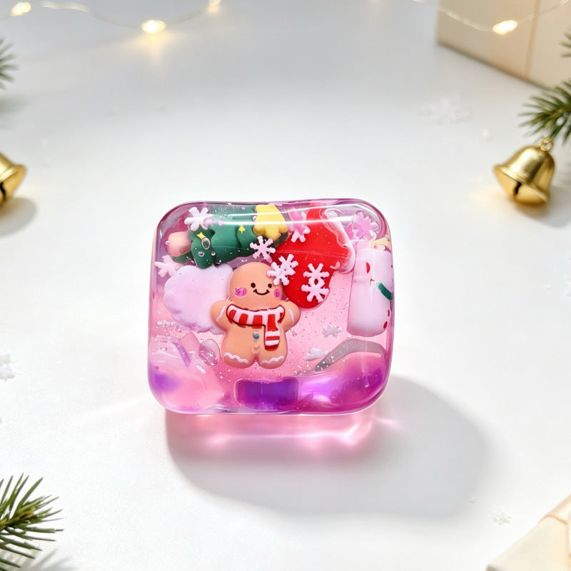 Christmas  Squishy Toy – 5.5CM Cute Holiday Sensory Squeeze Block with Mini Christmas Figures, Soft Stress Relief Fidget Toy