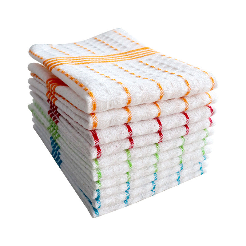 Cotton Waffle Dish Cloth Set, 30 x 30 cm Kitchen Cleaning Towels, 10 pcs