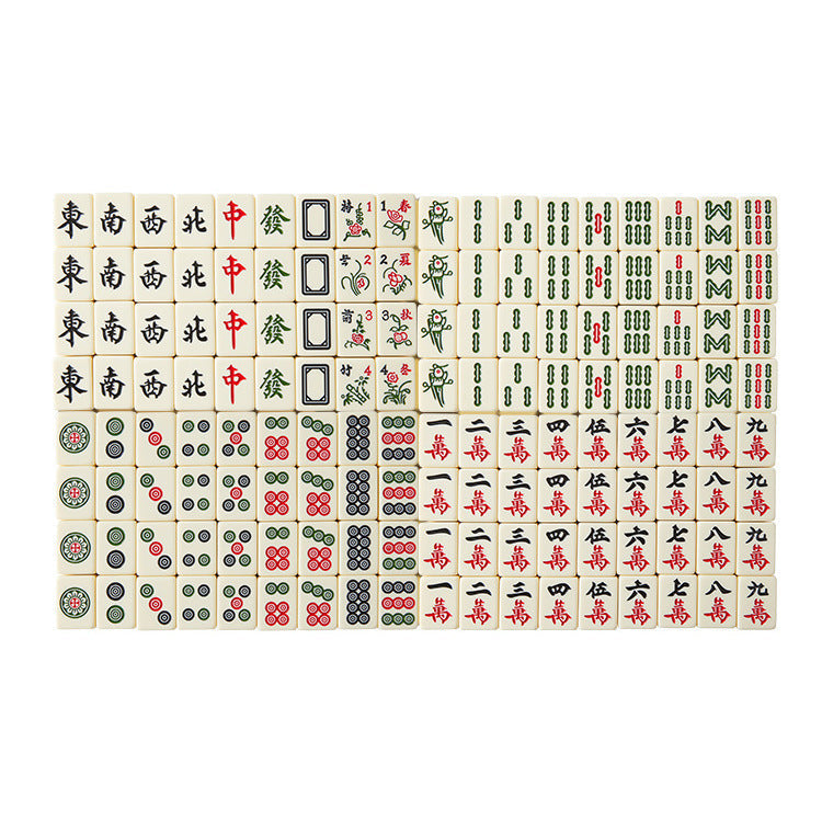 Melamine Mahjong Tiles Set – Ivory & Jade Style 144PCS Wholesale Game Set
