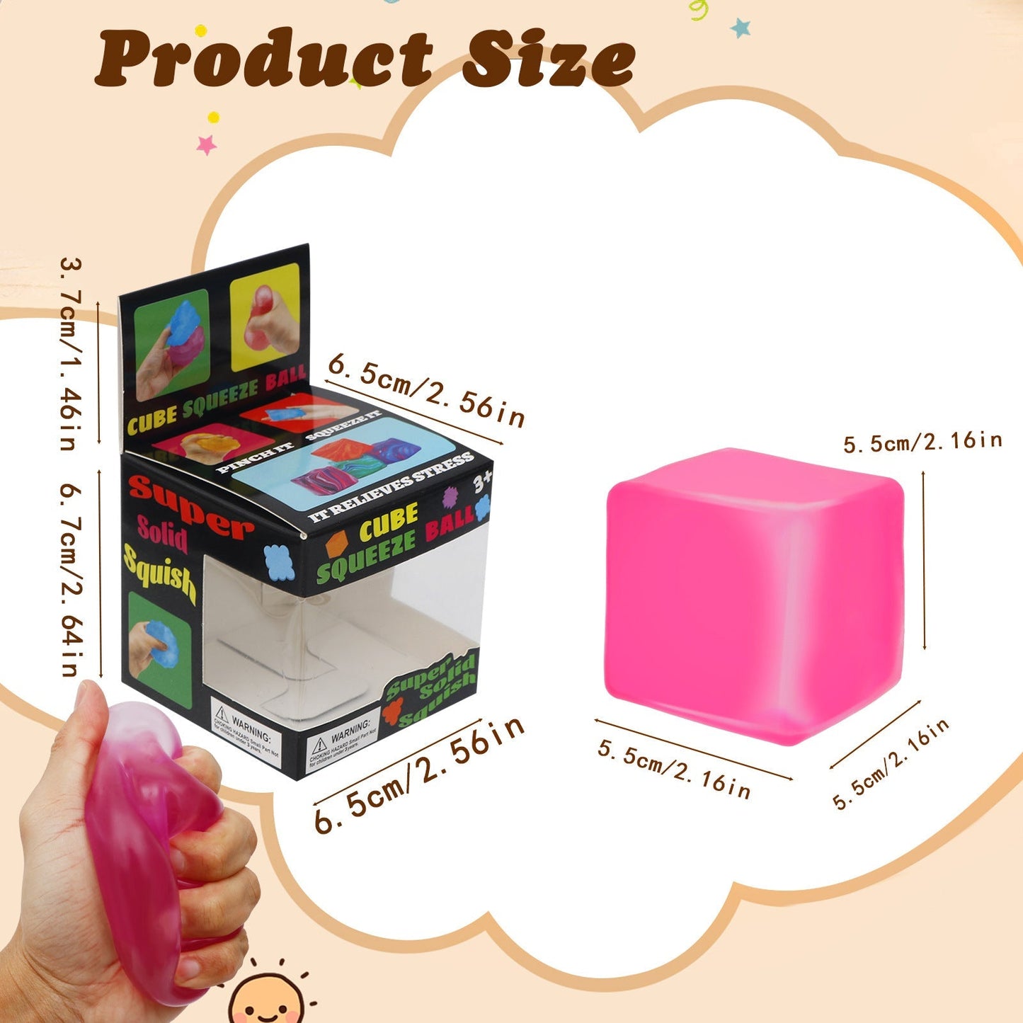 Candy Cube Squishy Toy – Slow Rising Stress Relief Sensory Fidget