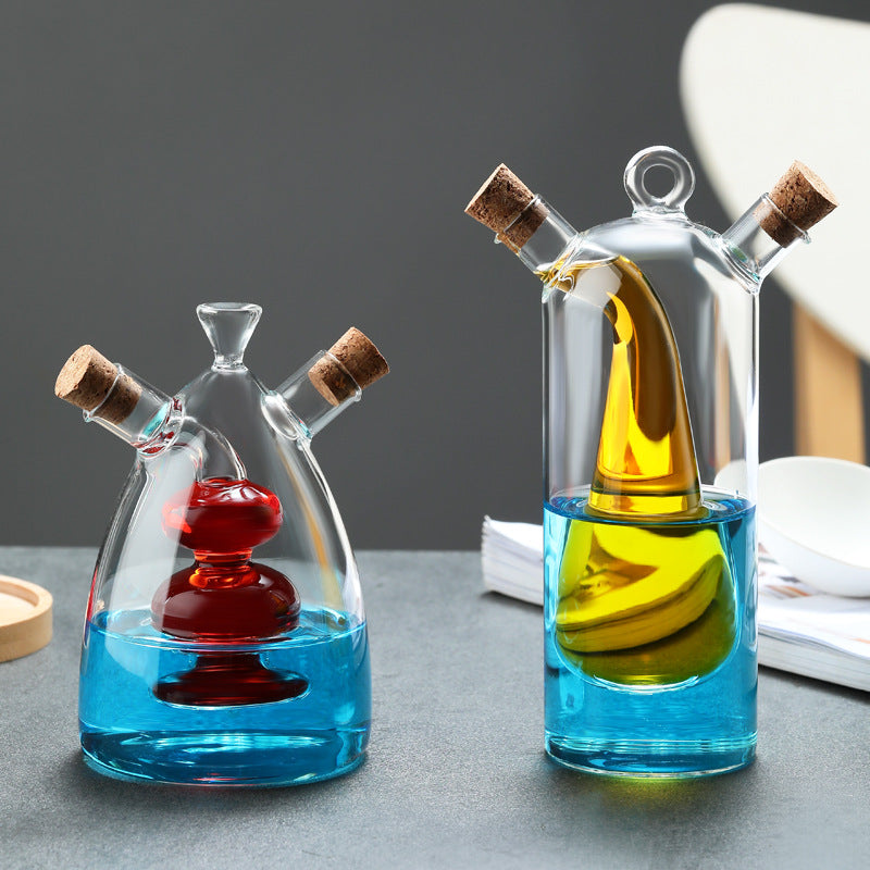 Borosilicate Glass Oil & Vinegar Dispenser – Fine Spout Seasoning Bottle