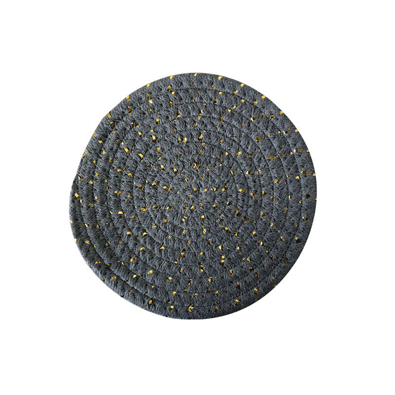 Handwoven Cotton Rope Trivet, Multi-Purpose Kitchen Table Mat & Heat Resistant Coaster