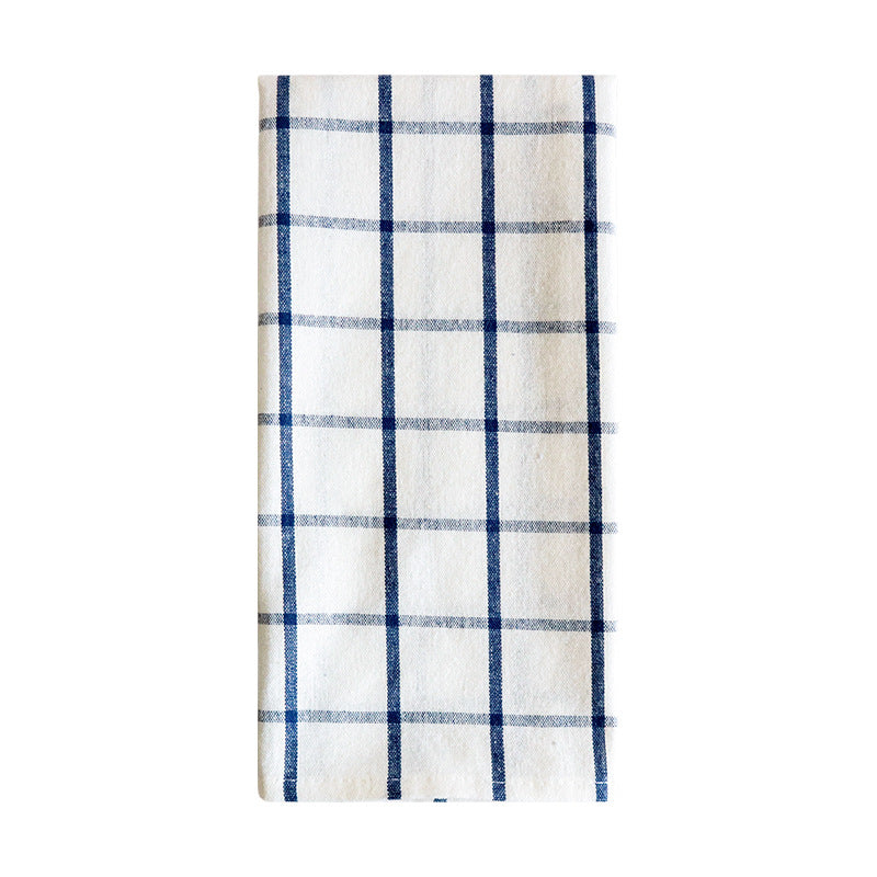 Mediterranean Blue Cotton Tea Towel, Kitchen Cloth & Food Photography Backdrop