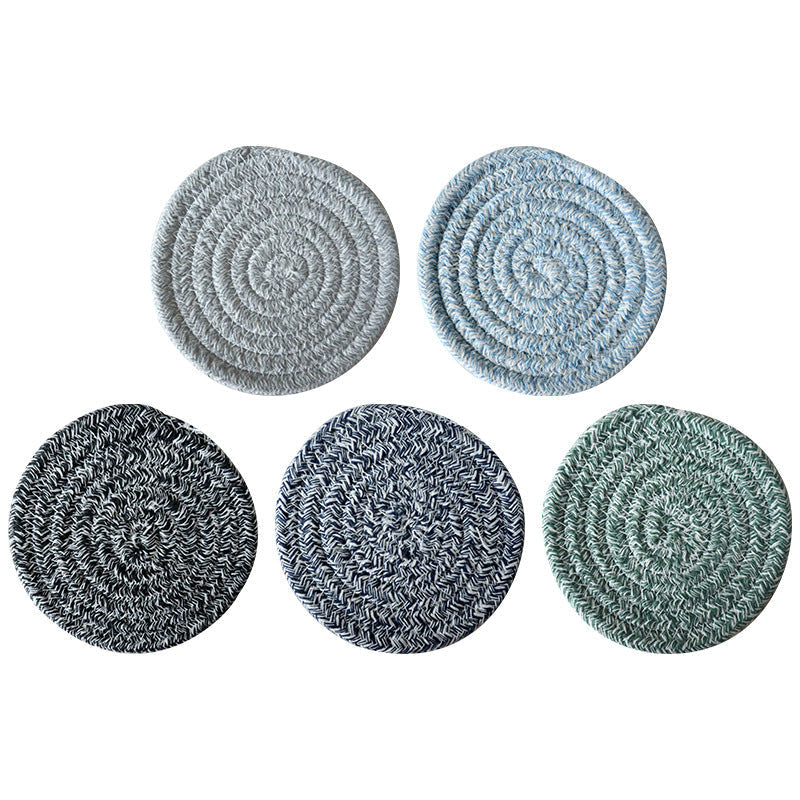 Nordic Cotton Rope Coasters, Thick Heat-Resistant Insulated Drink Mats