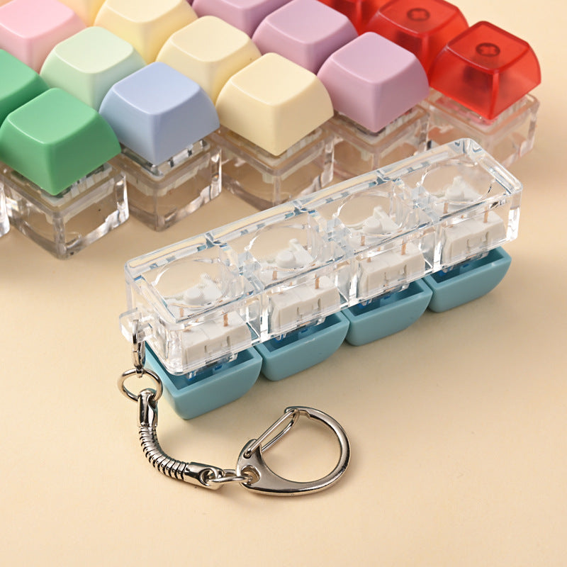Fidget Keychain Button Squishy Toy – Stress Relief Anti-Anxiety Toy