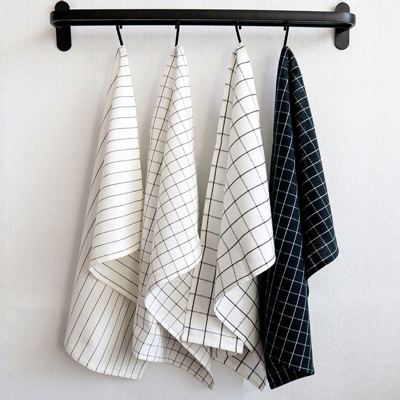 Nordic Black Kitchen Towel, Food Photography Backdrop Cloth