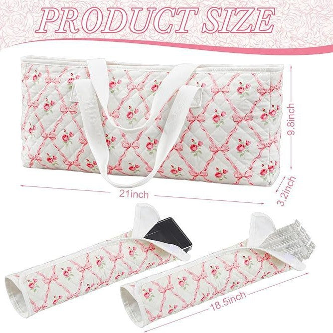 Floral Mahjong Travel Bag Set – 3-Piece Storage & Organizer Collection