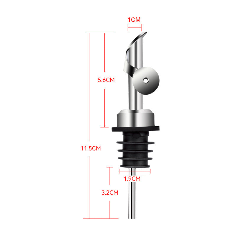 Stainless Steel Bottle Pourer with Automatic Flip Lid, Wine Liquor and Olive Oil Pouring Spout for Kitchen, Home Bar and Restaurant