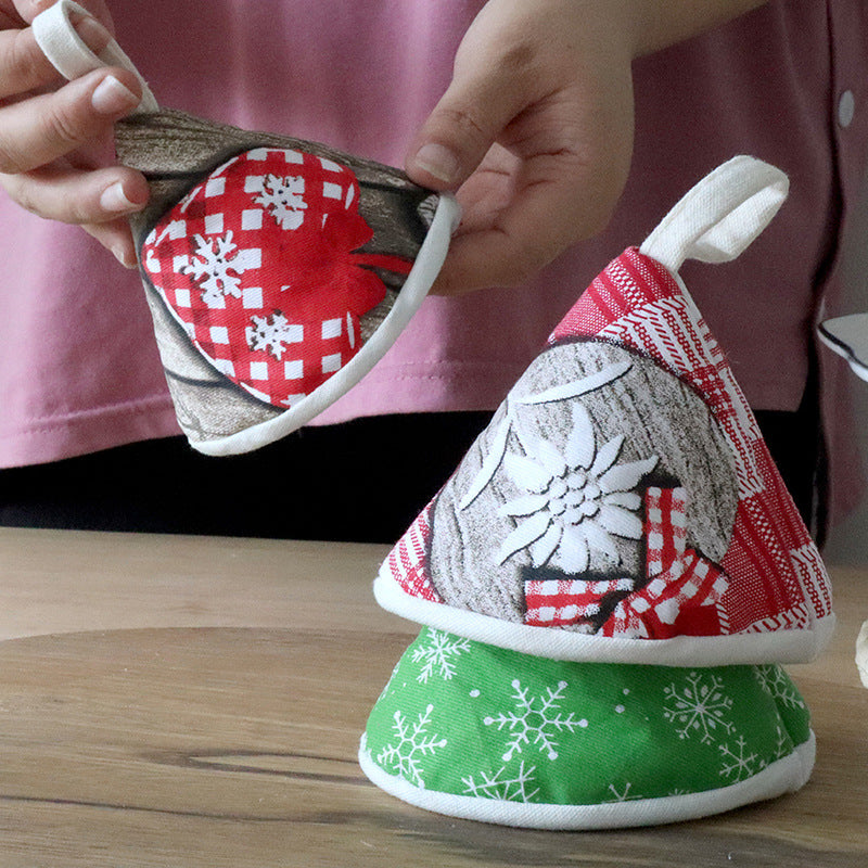 Fabric Pot Lid Cover, Triangular Heat-Resistant Handle Holder