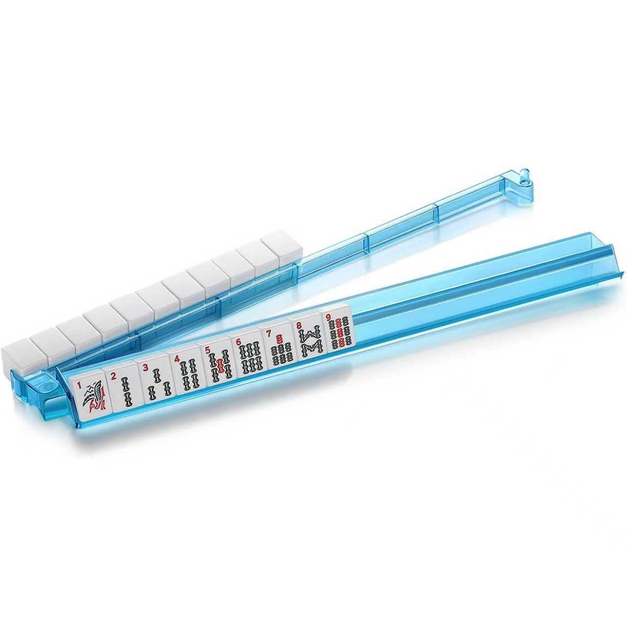 Thickened Mahjong Push Rack – 18 Inch Portable Transparent Tile Ruler for American Mahjong