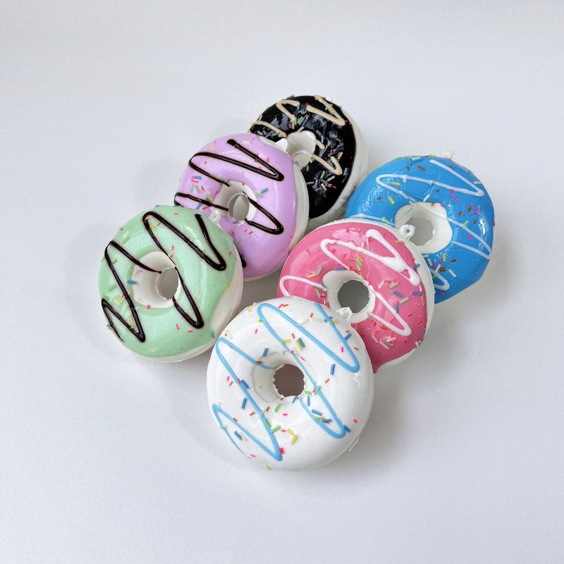 8cm Donut Bread Squishy Toy – Slow Rising PU Stress Relief Keychain & Decor
