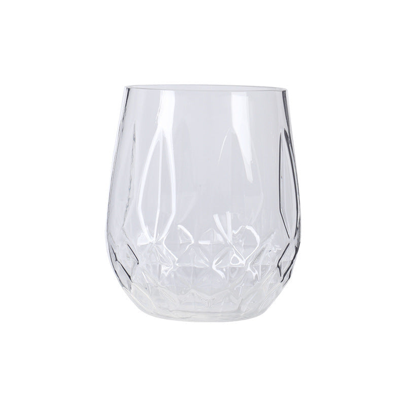 Acrylic Egg-Shaped Wine Glass – Large Capacity Stemless U-Shaped Goblet