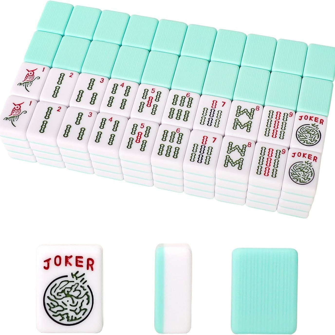 Melamine American Mahjong Set – 166PCS Travel Portable Mahjong Tiles for US Mahjong Game