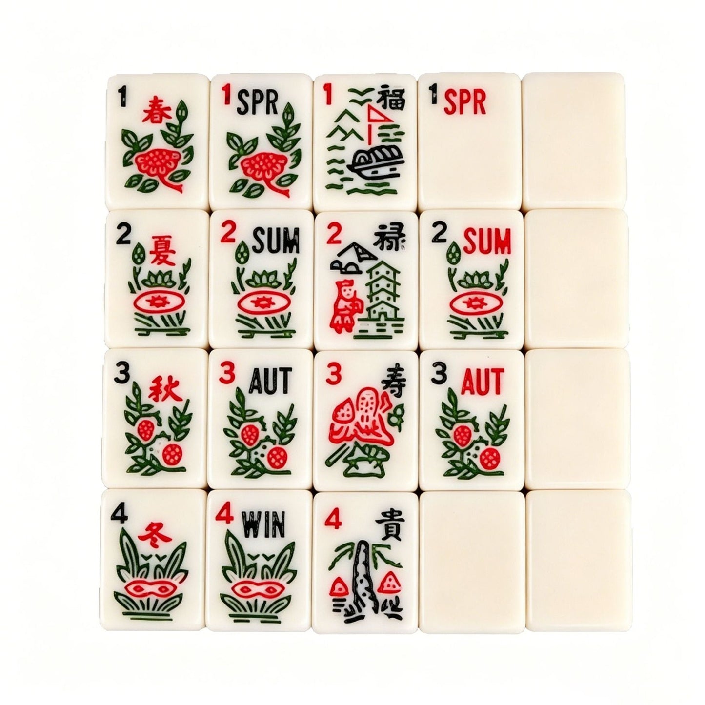 American Mahjong Set – 166 Acrylic Tiles for Classic Mahjong Play