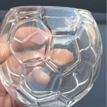 Sports Glass Cup & Candle Holder – Baseball and Football Decorative Drinkware