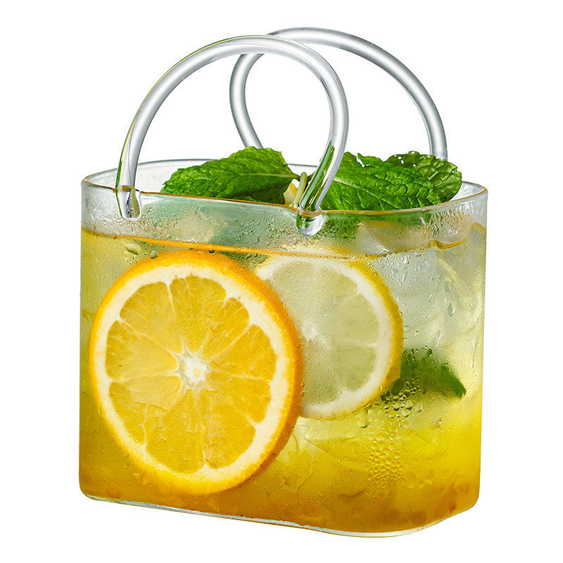 Novelty Handbag Glass Cup – Transparent Beverage & Cocktail Glass