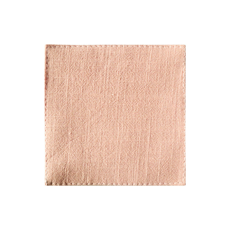 Solid Linen Coaster, Heat-Resistant Tea Cup Mat