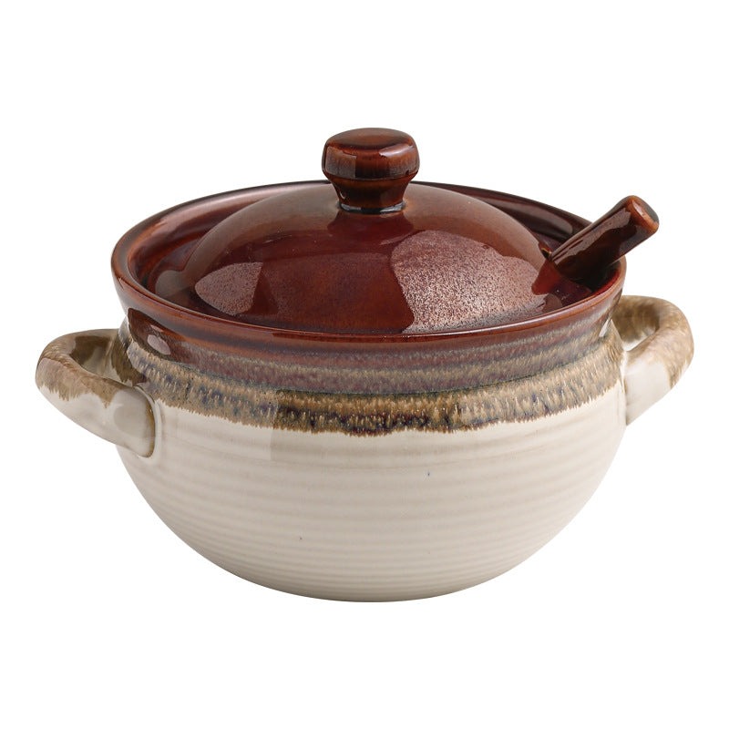 Vintage Ceramic Condiment Jar with Lid – Kitchen Spice & Oil Container