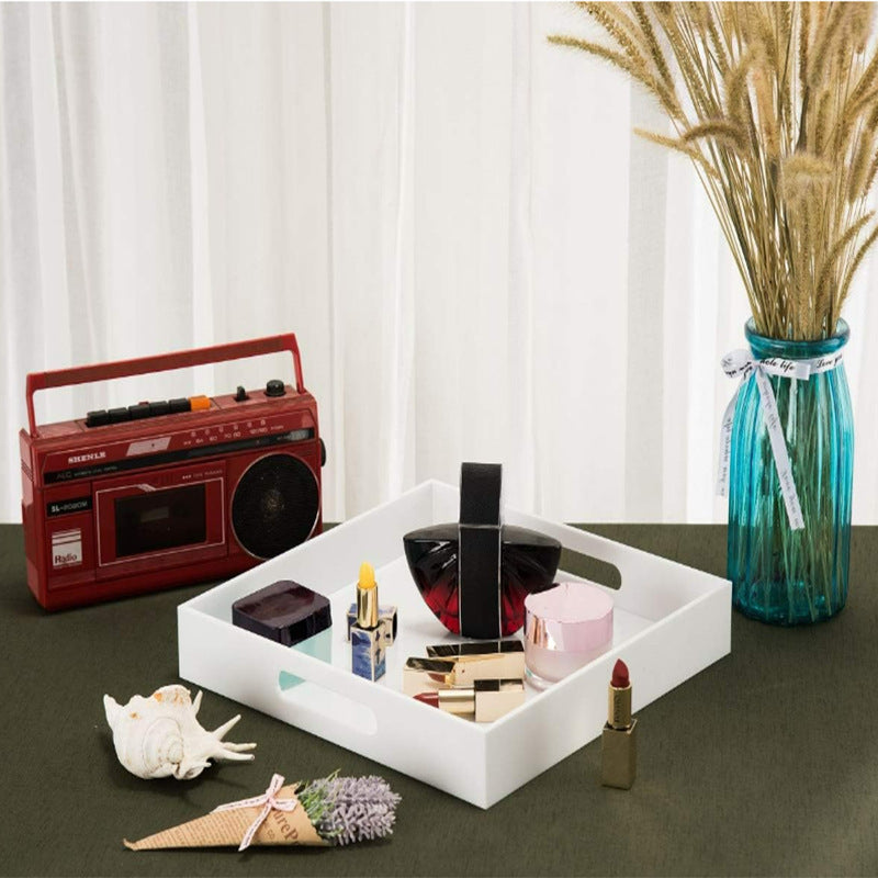 Acrylic Vanity Tray with Handles – Bathroom & Countertop Organizer