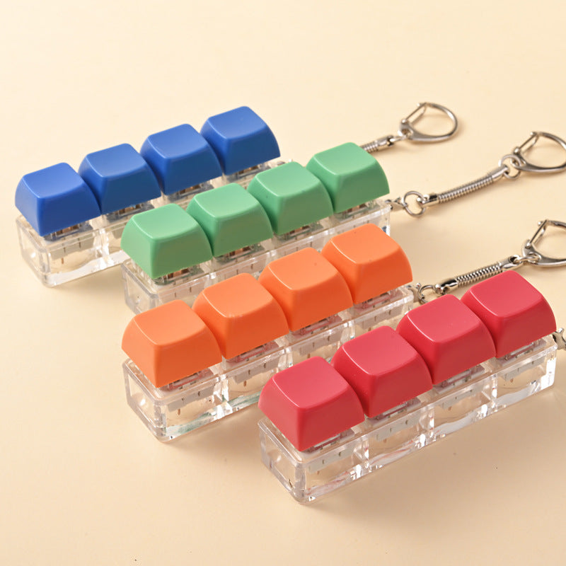 Fidget Keychain Button Squishy Toy – Stress Relief Anti-Anxiety Toy