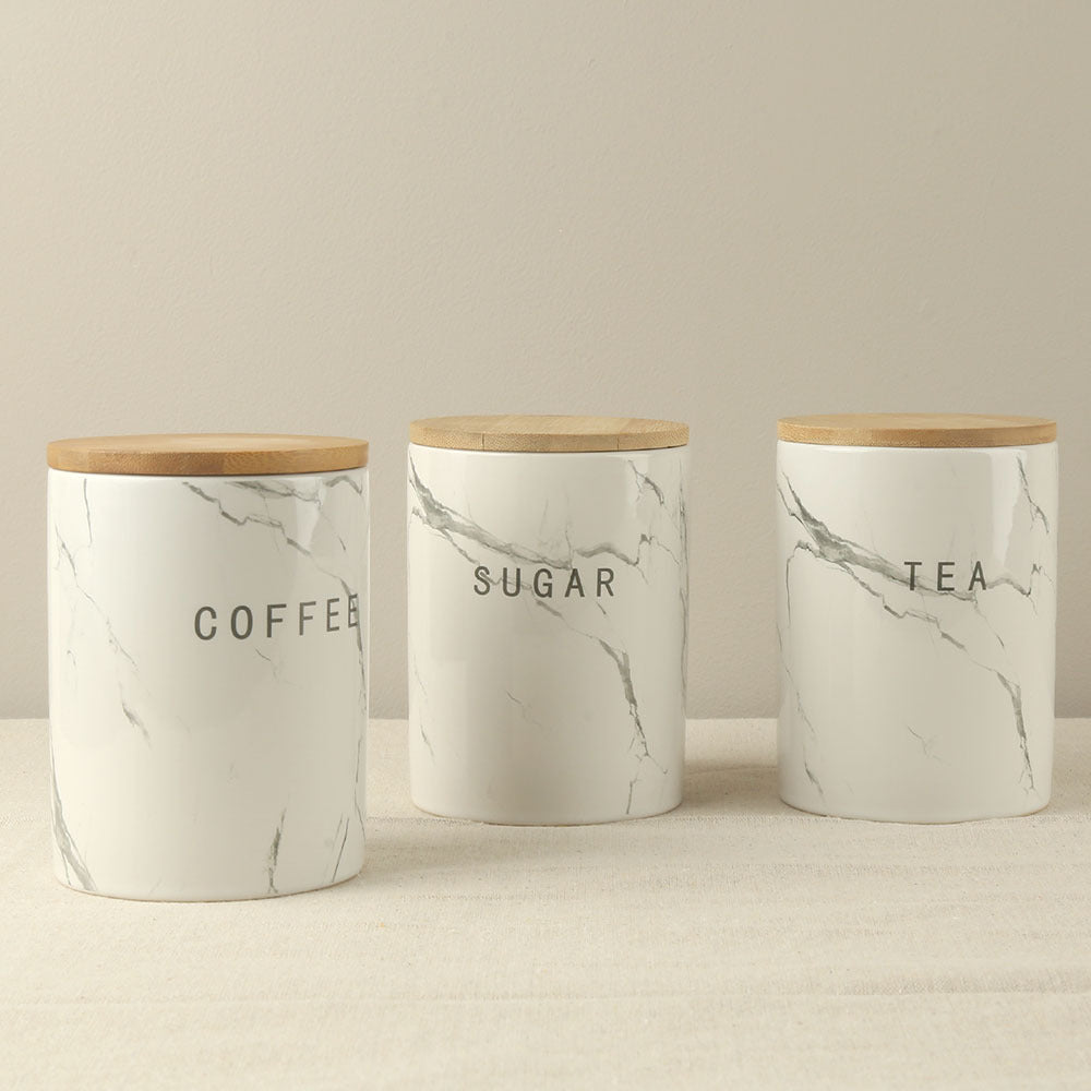Marble Ceramic Storage Jar – 700ml Kitchen & Home Canister
