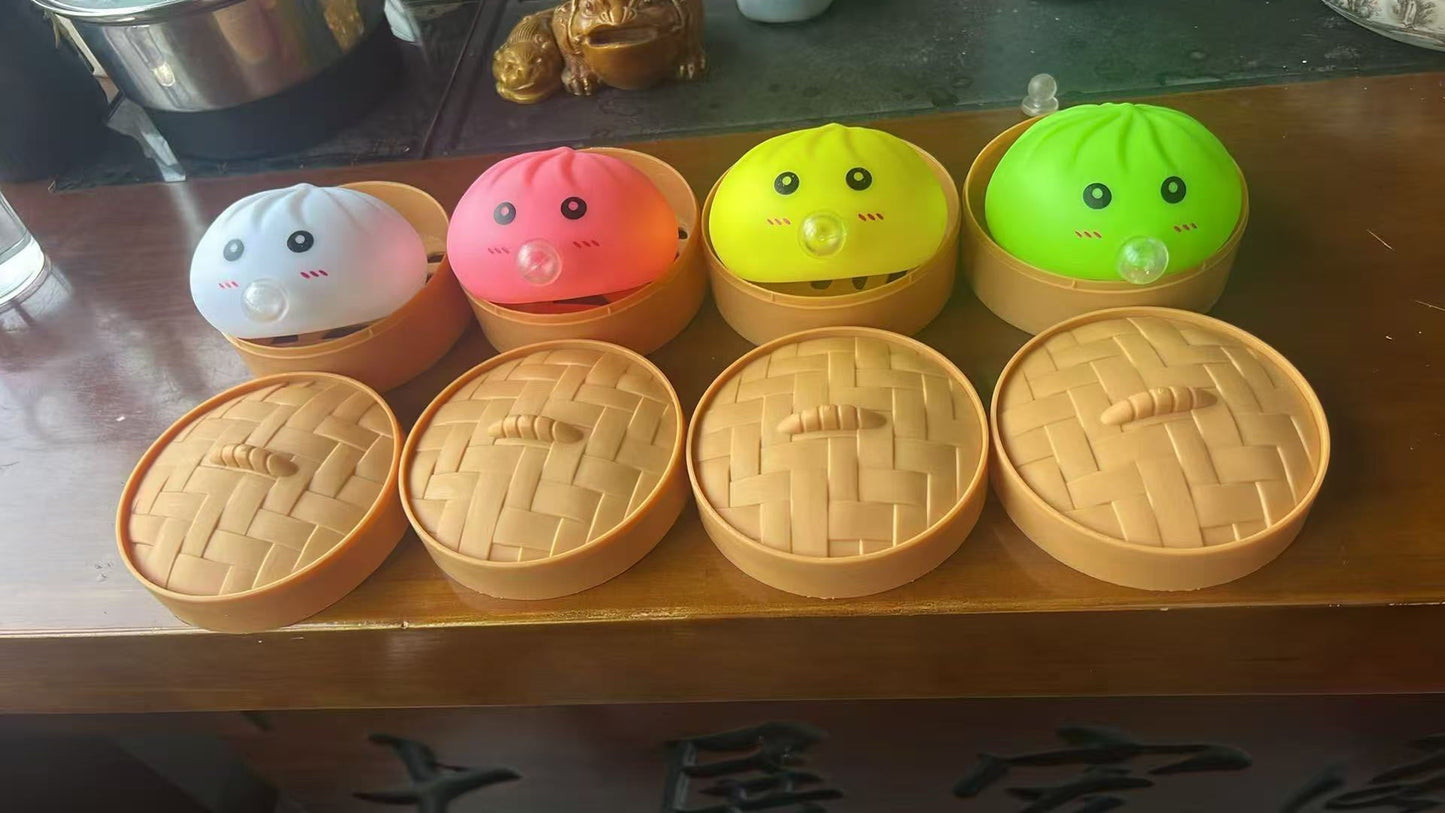 Squishy Bao Bun Stress Toy – Soft Silicone Squeeze Relief Toy