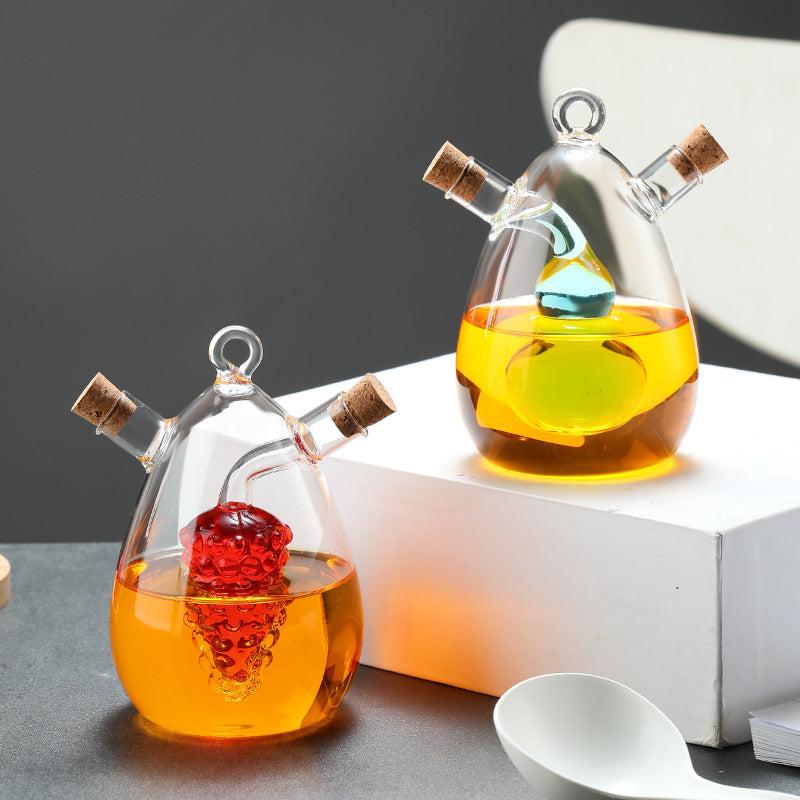 Borosilicate Glass Oil & Vinegar Dispenser – Fine Spout Seasoning Bottle