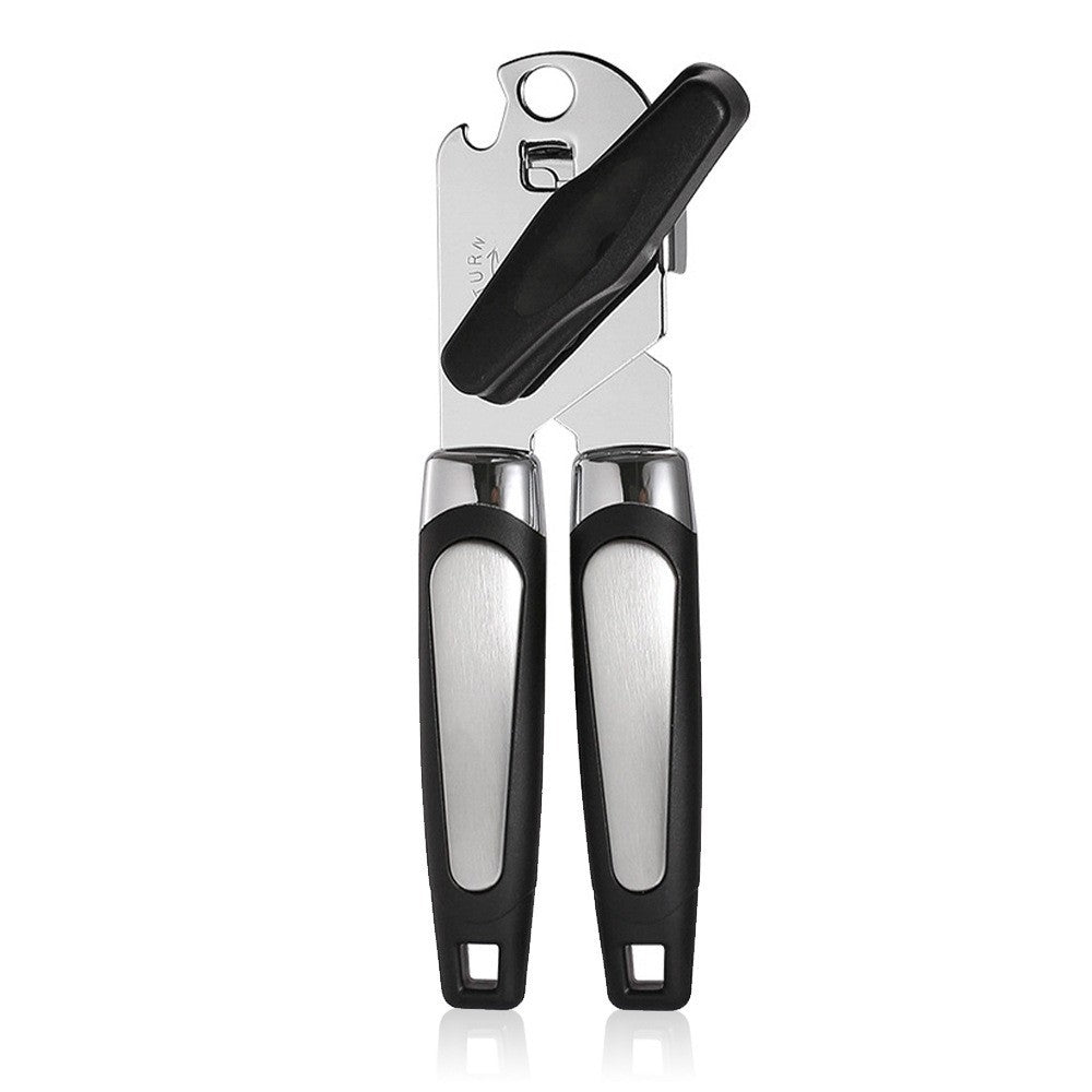 Multifunction Stainless Steel Can Opener & Bottle Opener with Wooden Handle