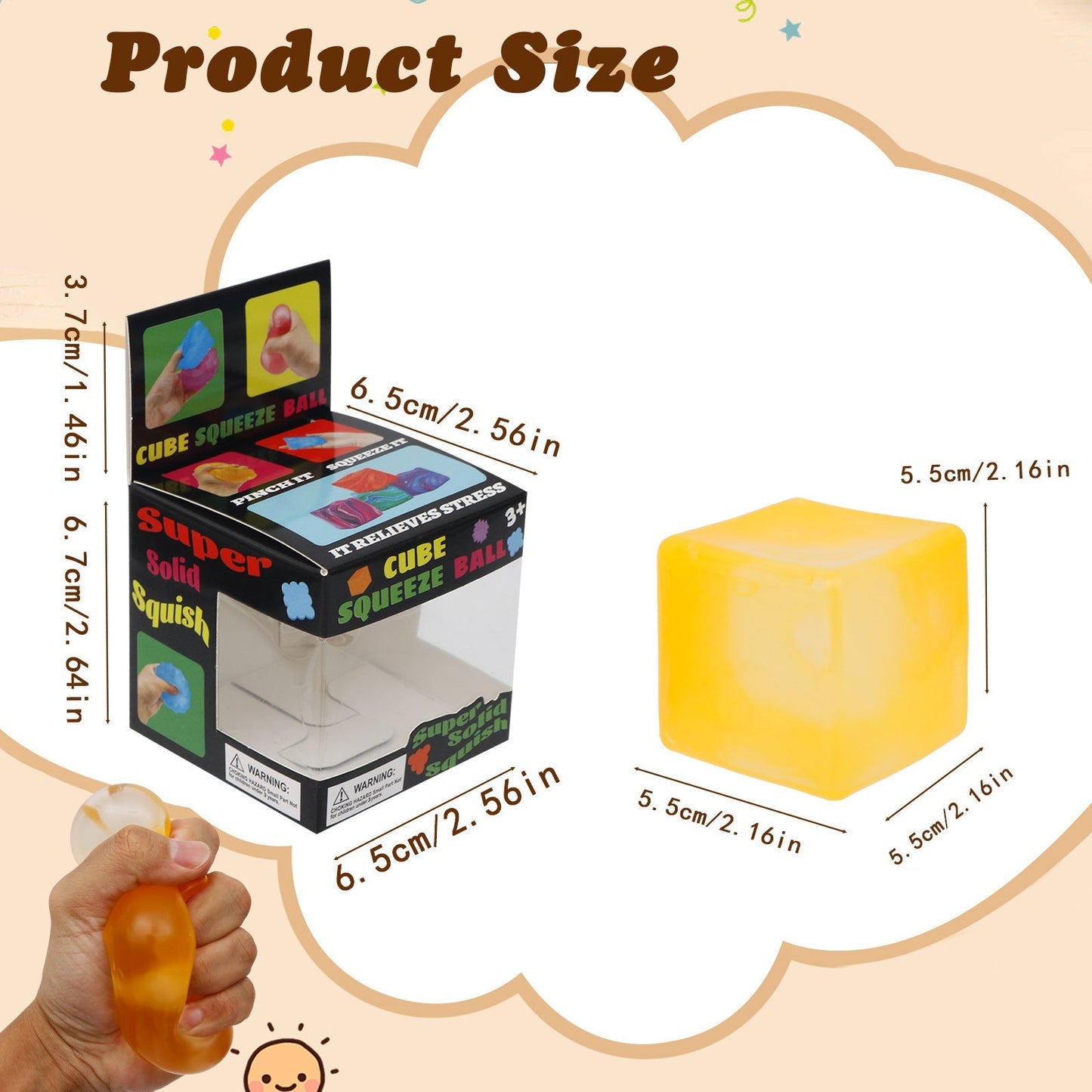 Candy Cube Squishy Toy – Slow Rising Stress Relief Sensory Fidget