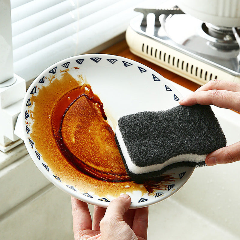 White Cleaning Sponges – 5-Pack Rectangular Household Cleaning Pads for Kitchen and Bathroom