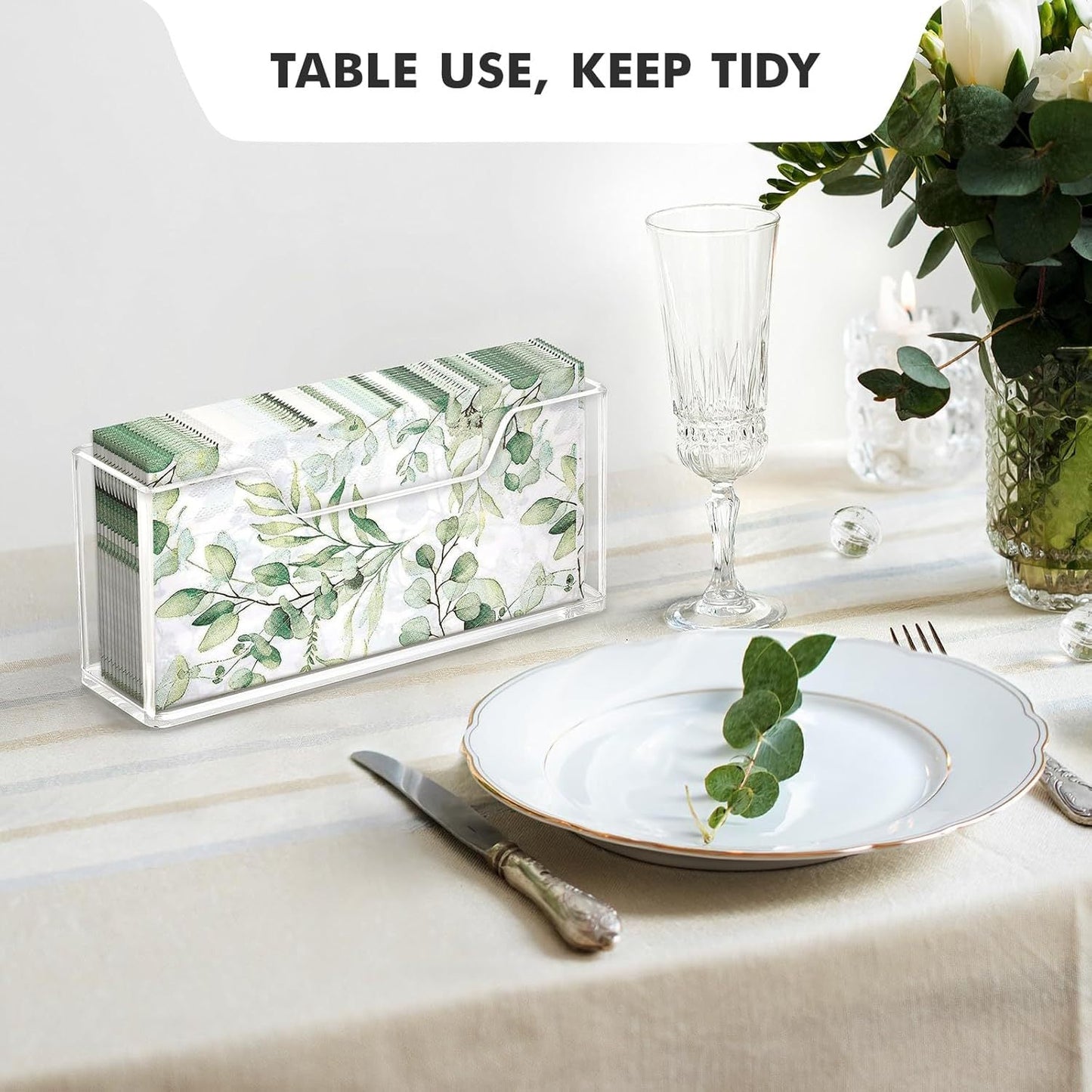 Clear Acrylic Napkin Holder – Modern Countertop Tissue Organizer